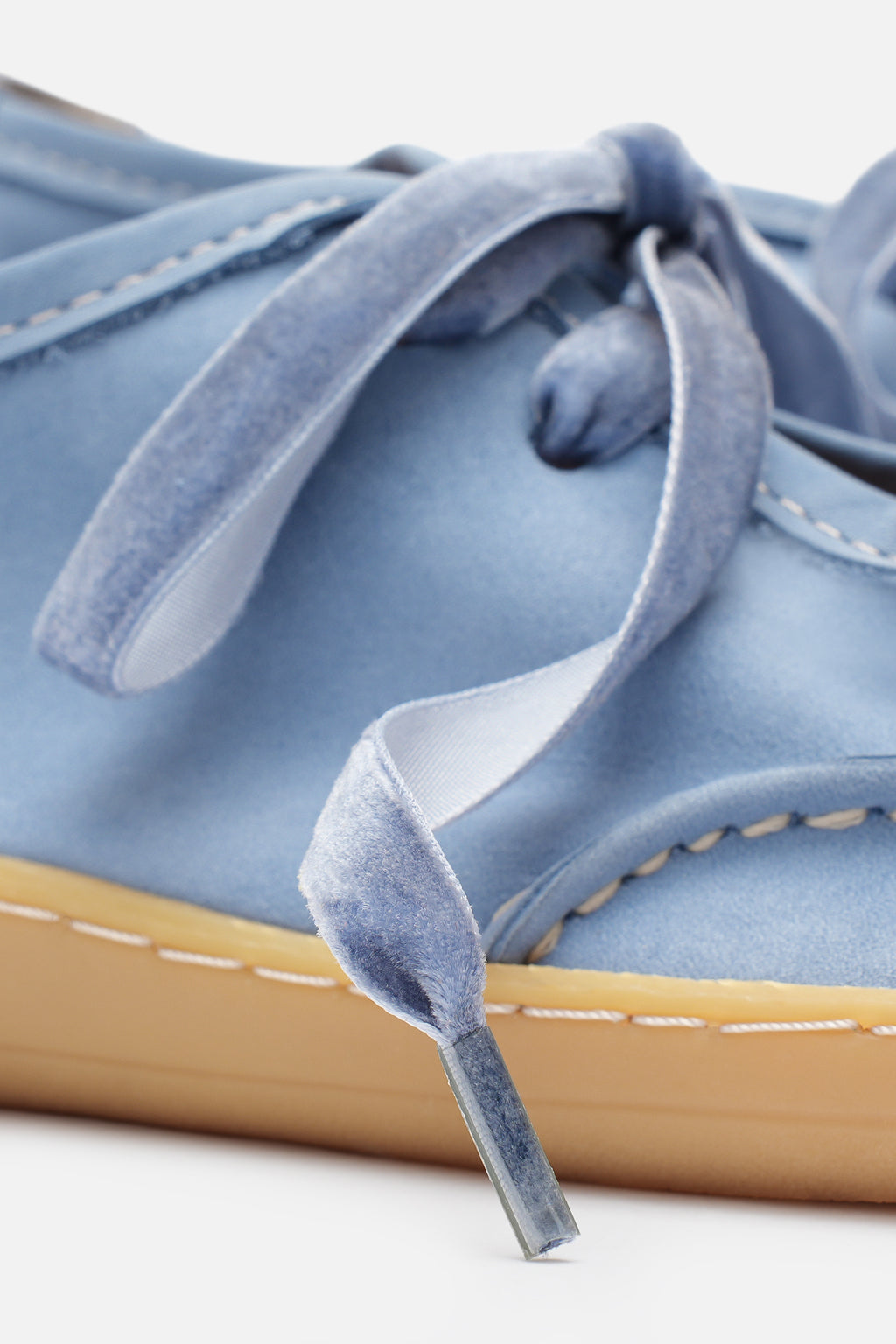 Nobrand Lune Ballet Barefoot Hakiki Süet Deri Ice Blue Babet