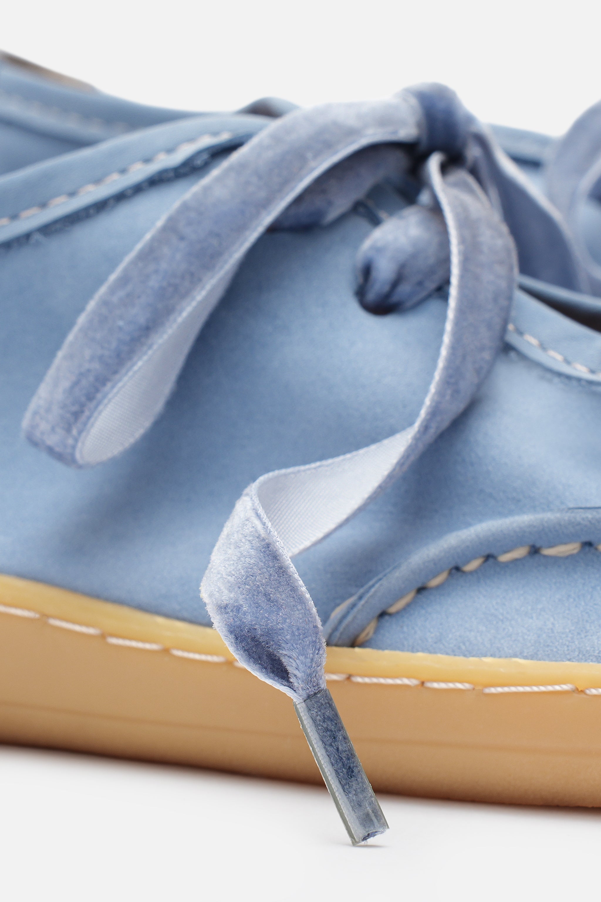 Nobrand Lune Ballet Barefoot Hakiki Süet Deri Ice Blue Babet