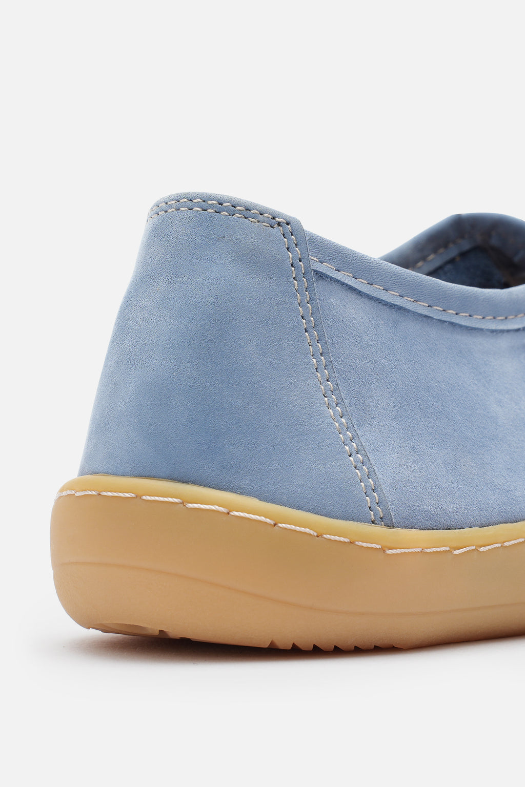 Nobrand Lune Ballet Barefoot Hakiki Süet Deri Ice Blue Babet