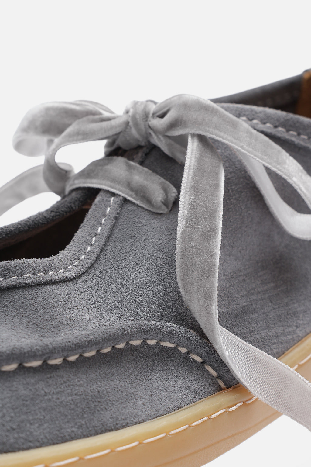Nobrand Lune Ballet Barefoot Hakiki Süet Deri Gri Babet