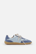 Nobrand Miu Ballerina Barefoot Çift Bağcıklı Hakiki Süet Deri Ice Blue Sneaker