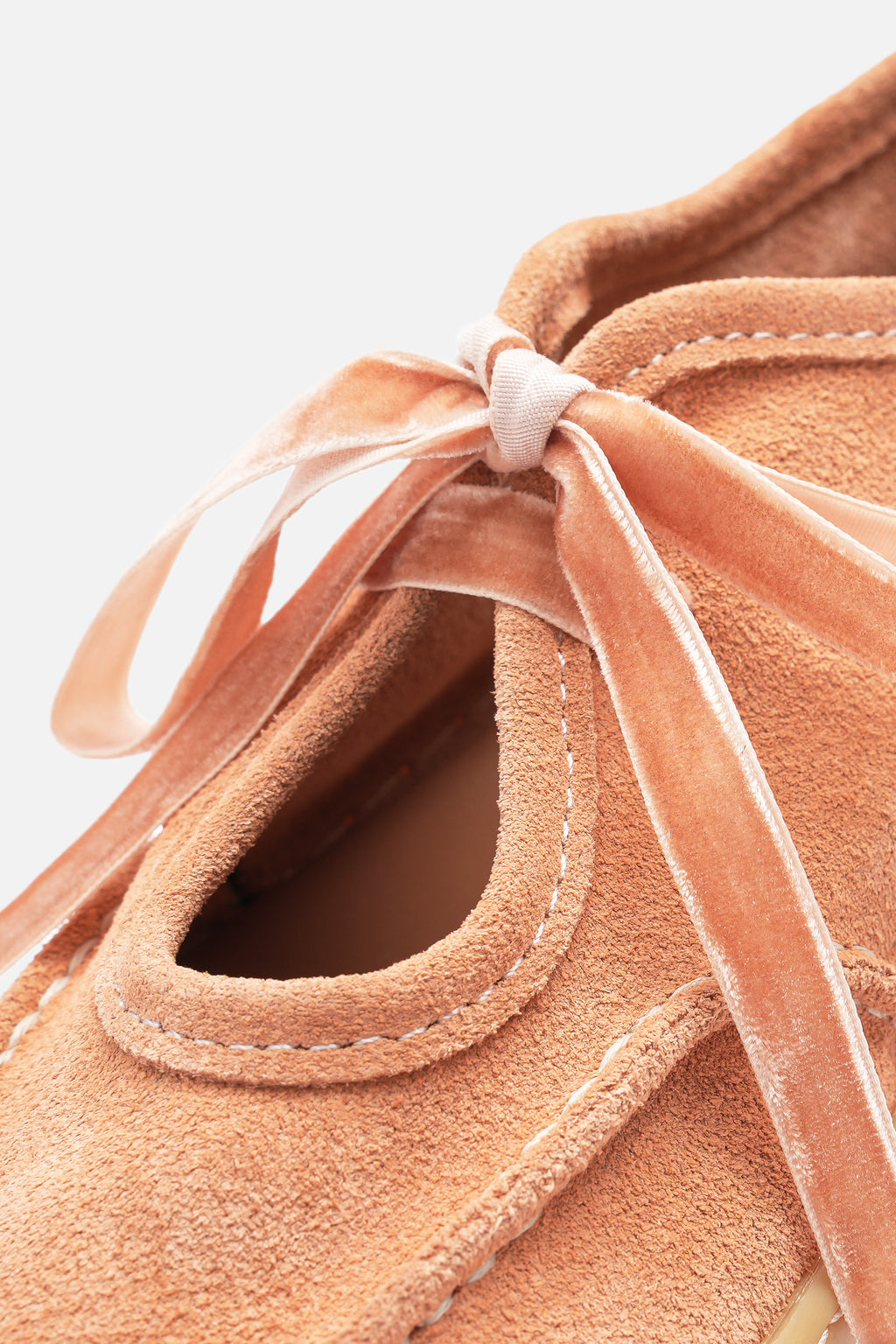Nobrand Lune Ballet Barefoot Hakiki Süet Deri Somon Babet