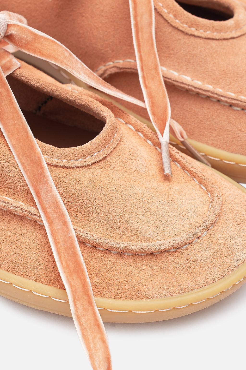 Nobrand Lune Ballet Barefoot Hakiki Süet Deri Somon Babet