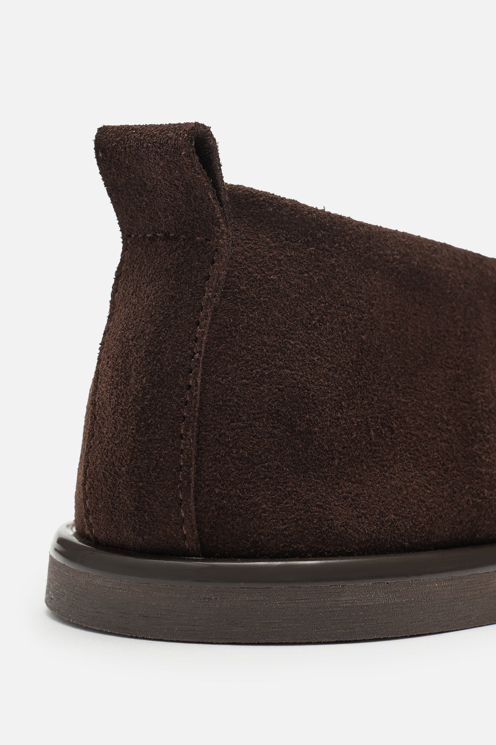 Nobrand Soft Ballet Hakiki Süet Deri Acı Kahve Babet