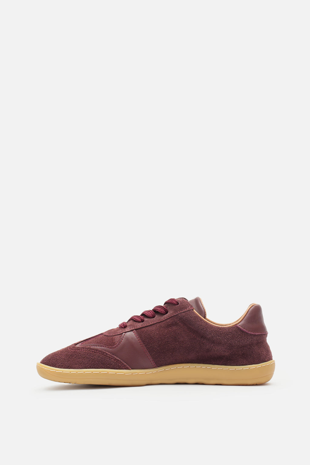 Nobrand Miu Move Barefoot Bağcıklı Hakiki Deri Bordo Sneaker
