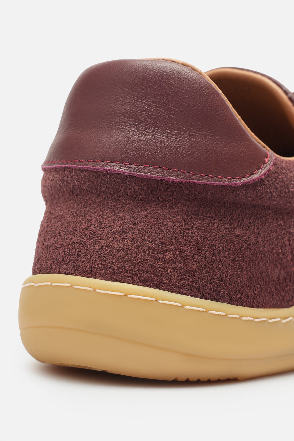 Nobrand Miu Move Barefoot Bağcıklı Hakiki Deri Bordo Sneaker