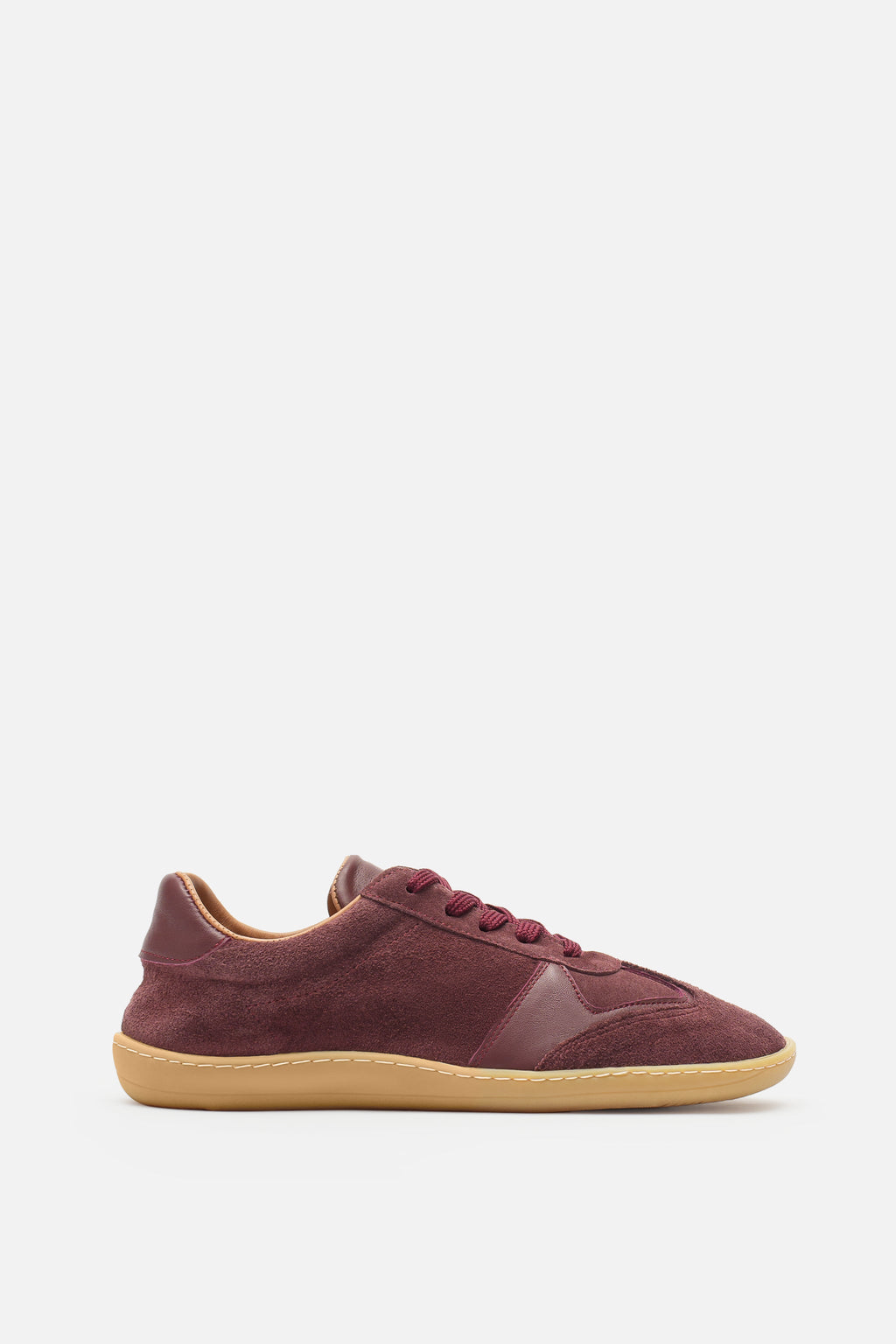 Nobrand Miu Move Barefoot Bağcıklı Hakiki Deri Bordo Sneaker