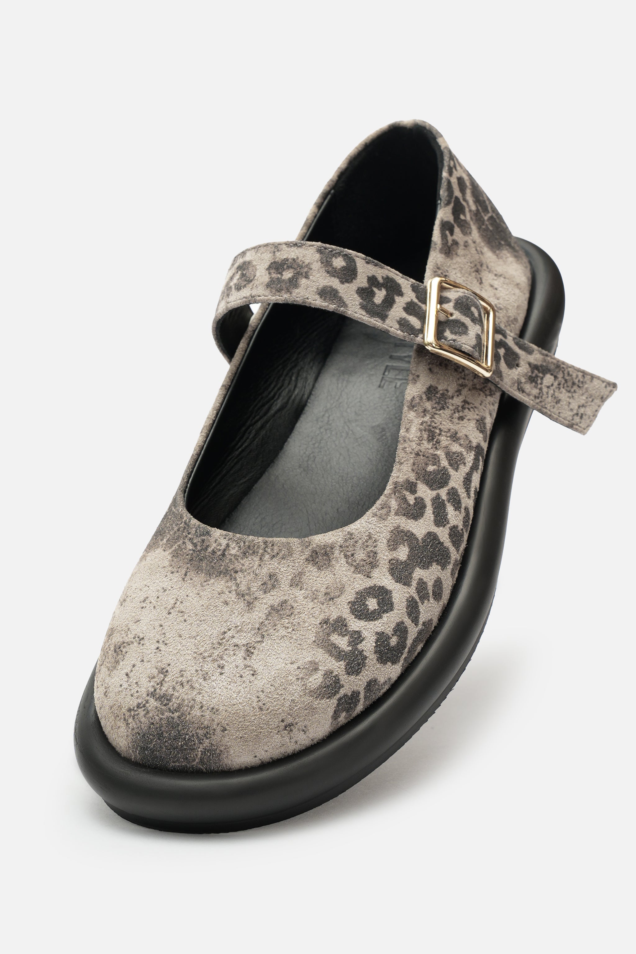 Nobrand Chunky Hakiki Leopar Deri Gündelik Babet