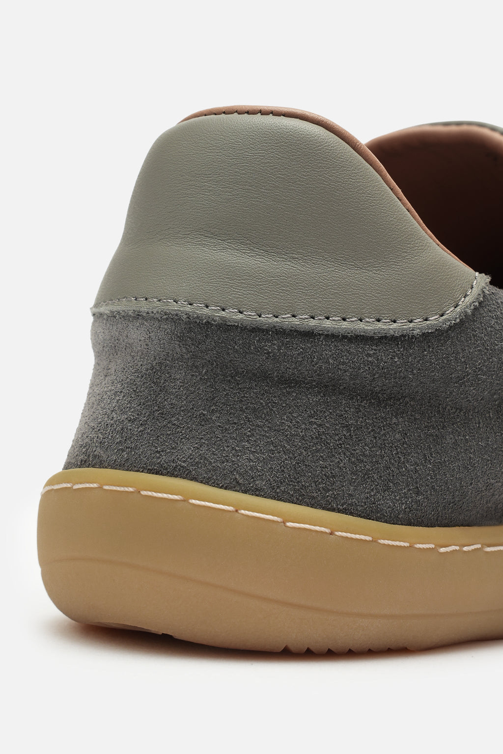 Nobrand Miu Move Barefoot Bağcıklı Hakiki Deri Gri Sneaker