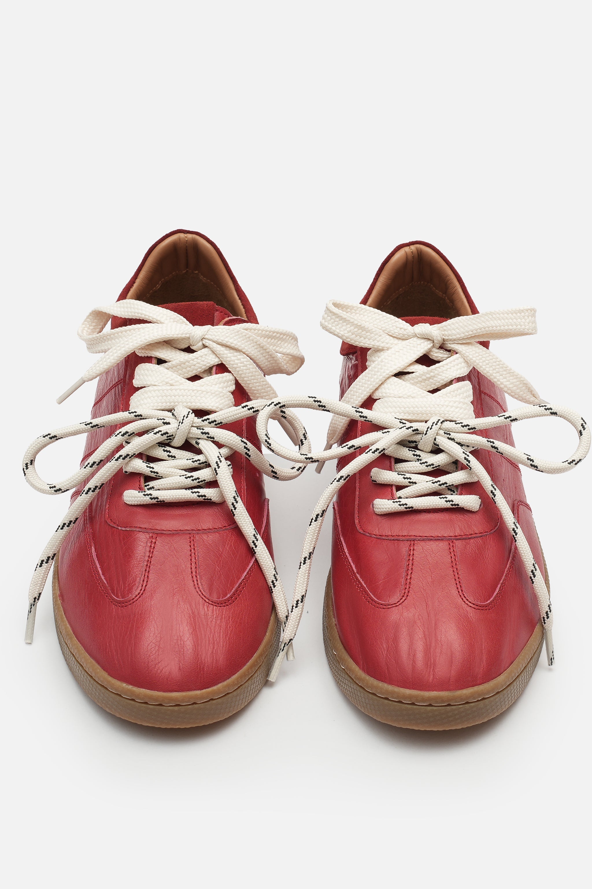 Nobrand Miu Court Hakiki Deri Kırmızı Sneaker