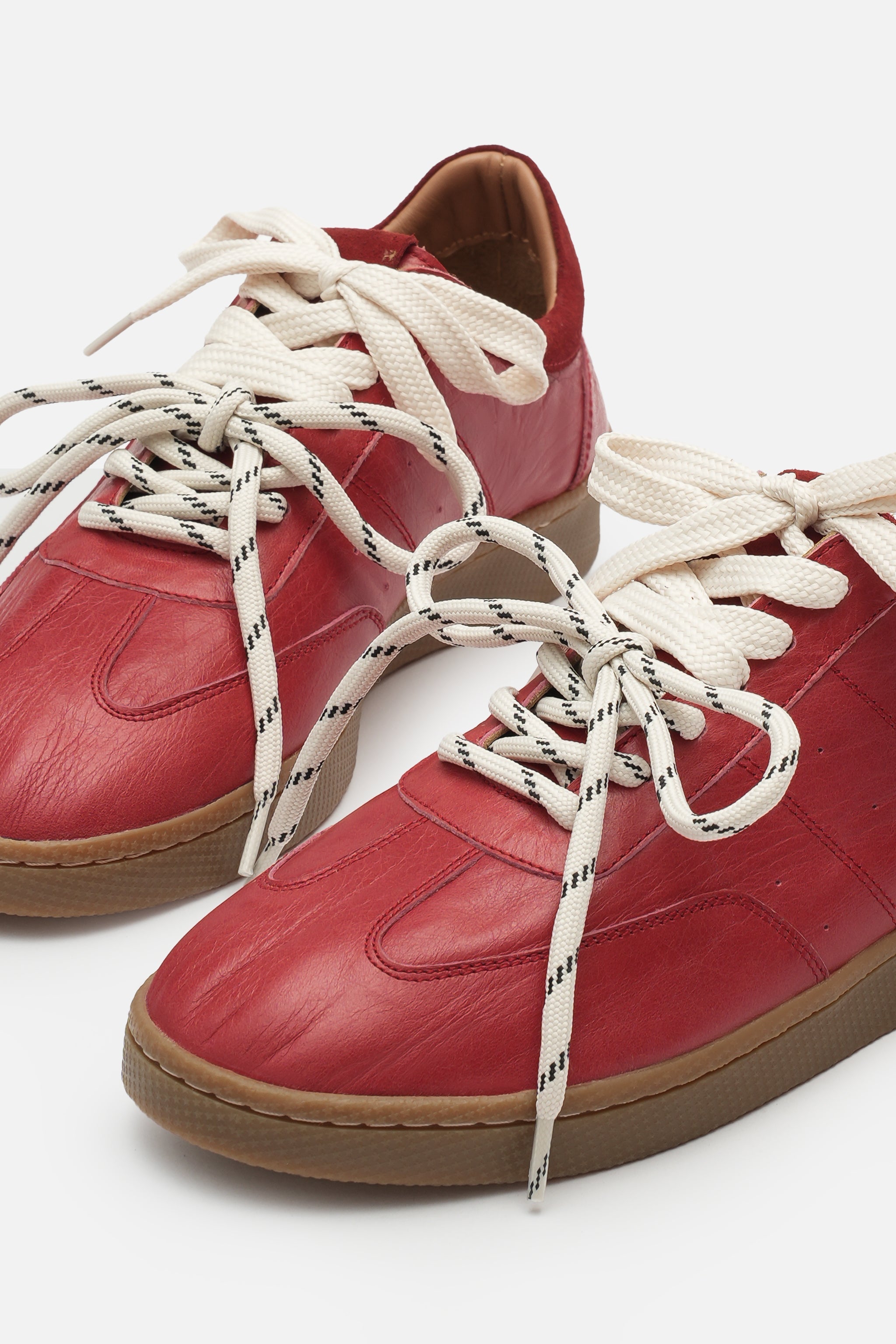 Nobrand Miu Court Hakiki Deri Kırmızı Sneaker