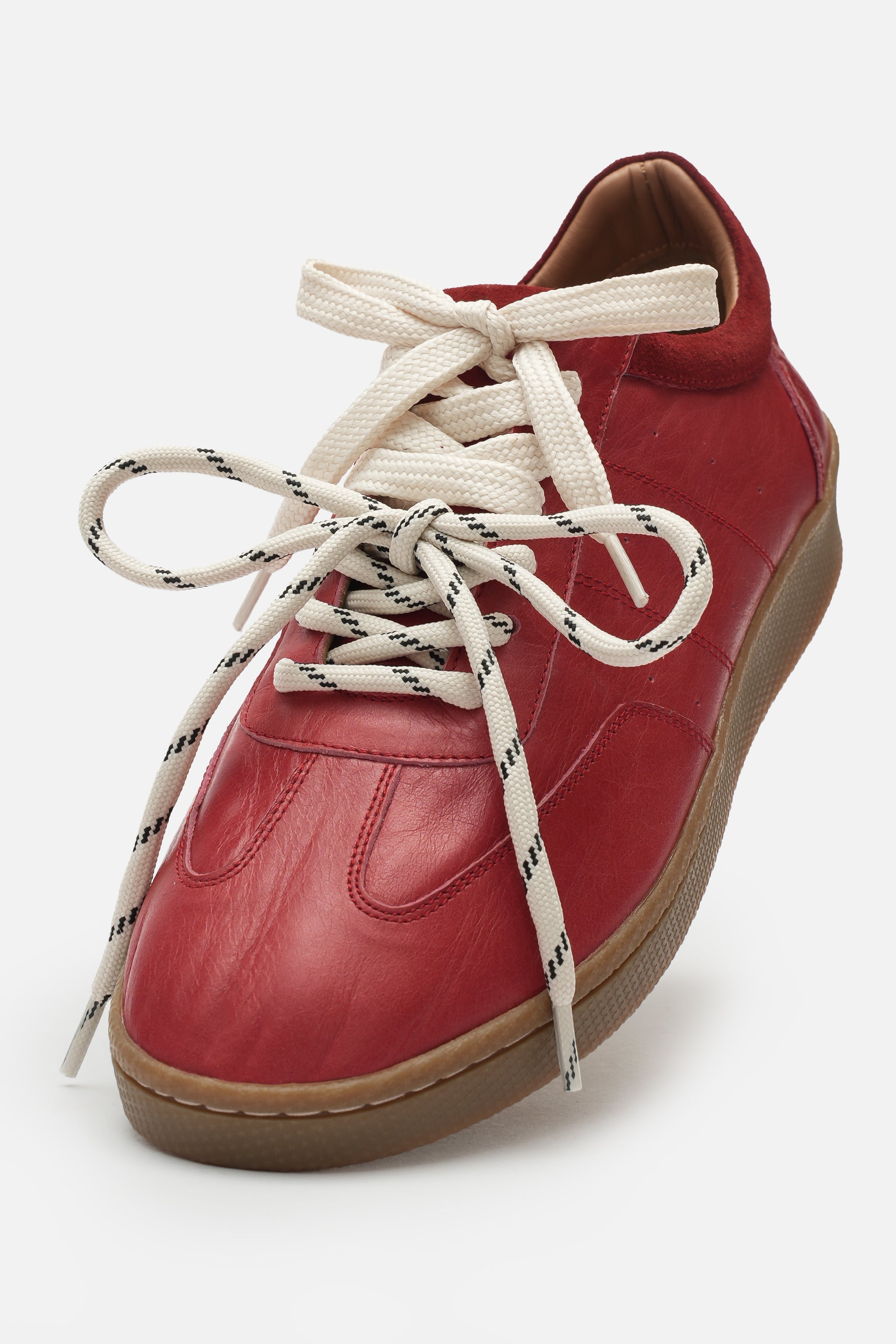 Nobrand Miu Court Hakiki Deri Kırmızı Sneaker
