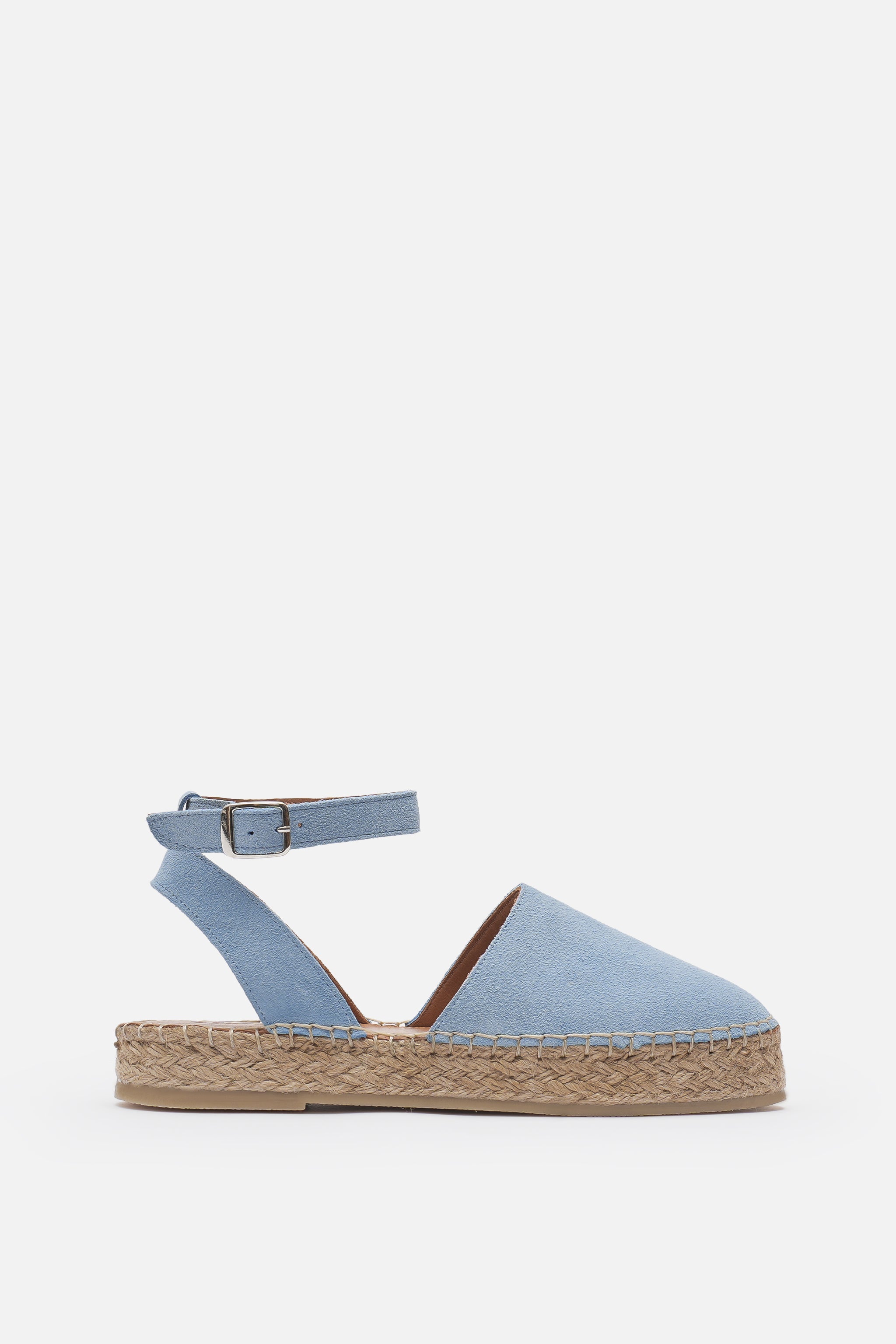 Maıson Hakiki Süet Deri Ice Blue Espadril