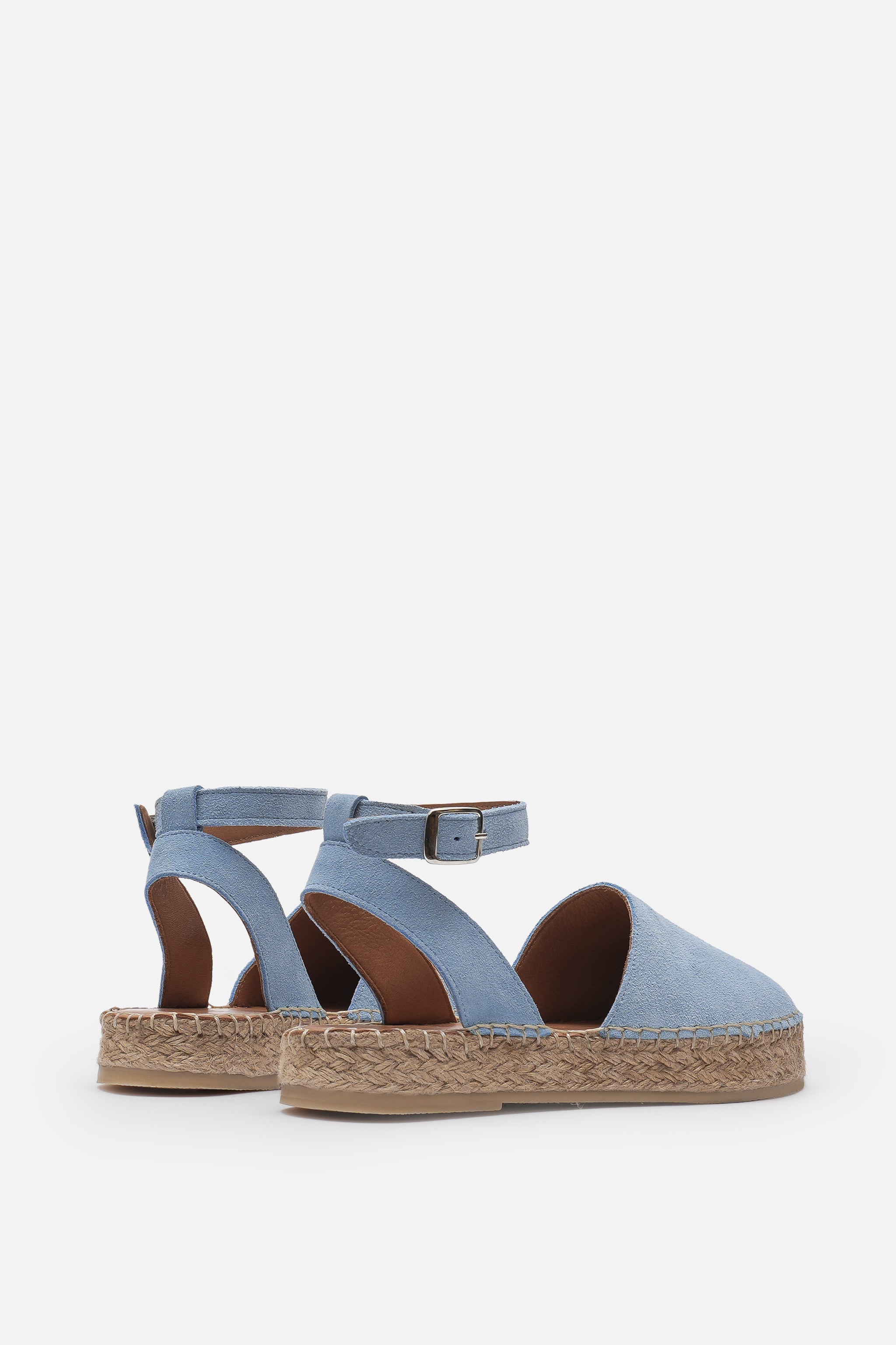 Maıson Hakiki Süet Deri Ice Blue Espadril