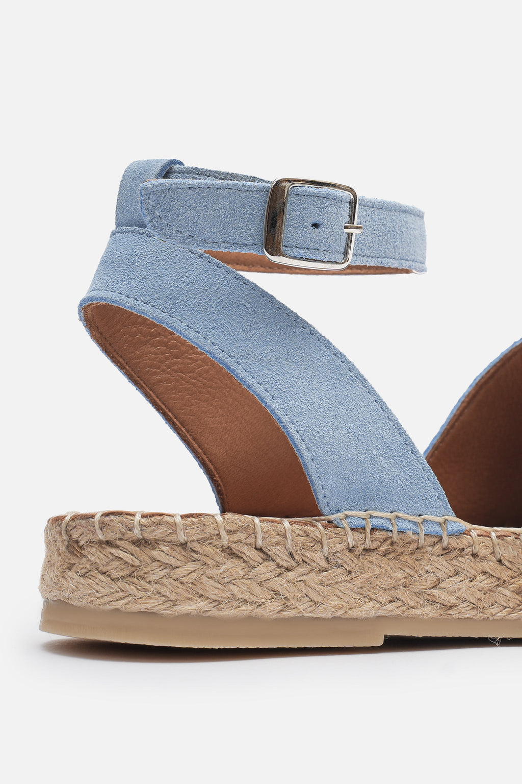 Maıson Hakiki Süet Deri Ice Blue Espadril