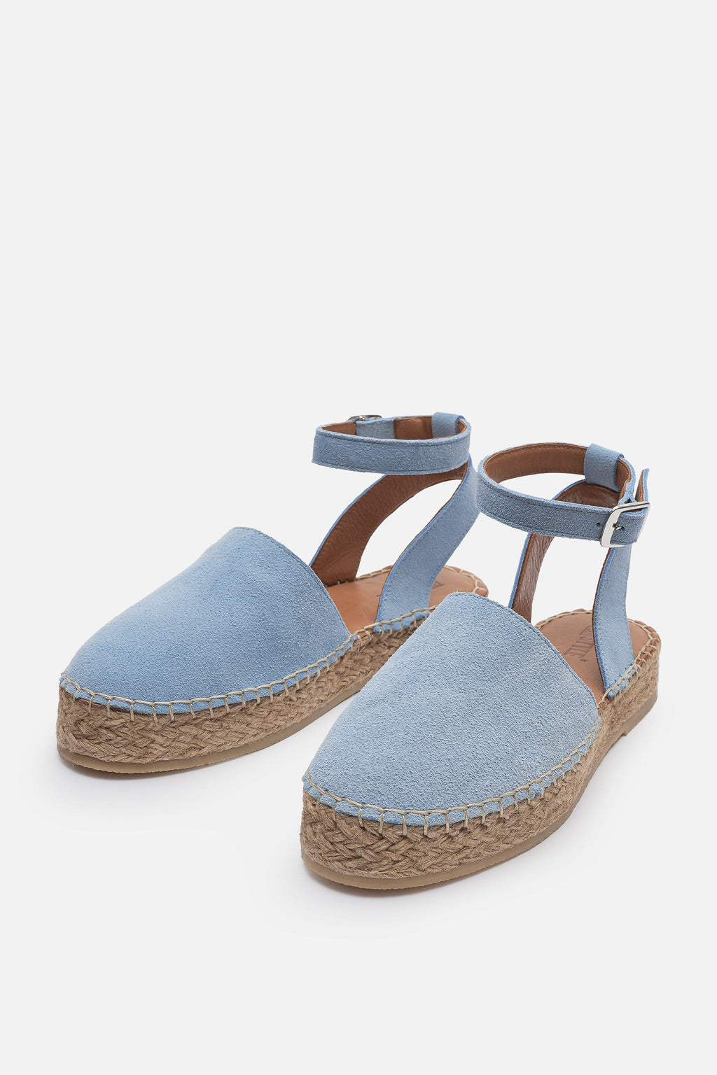 Maıson Hakiki Süet Deri Ice Blue Espadril