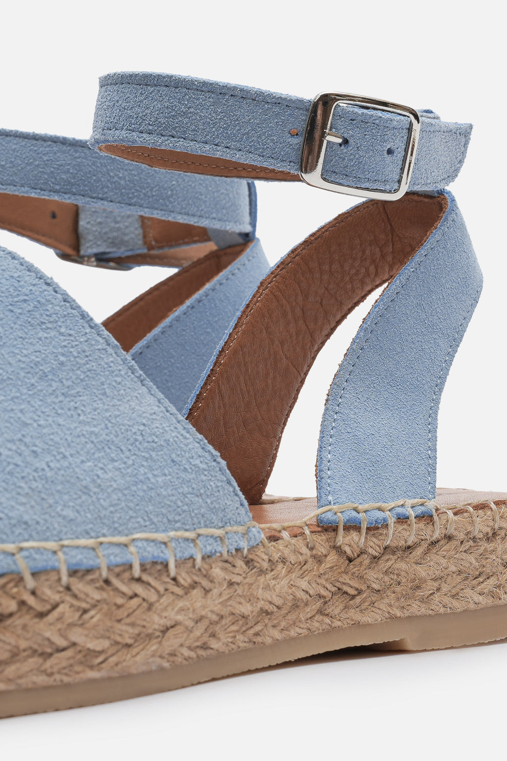 Maıson Hakiki Süet Deri Ice Blue Espadril