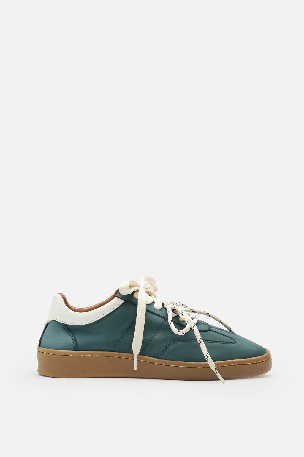 Nobrand Miu Court Hakiki Deri Petrol Yeşili Sneaker