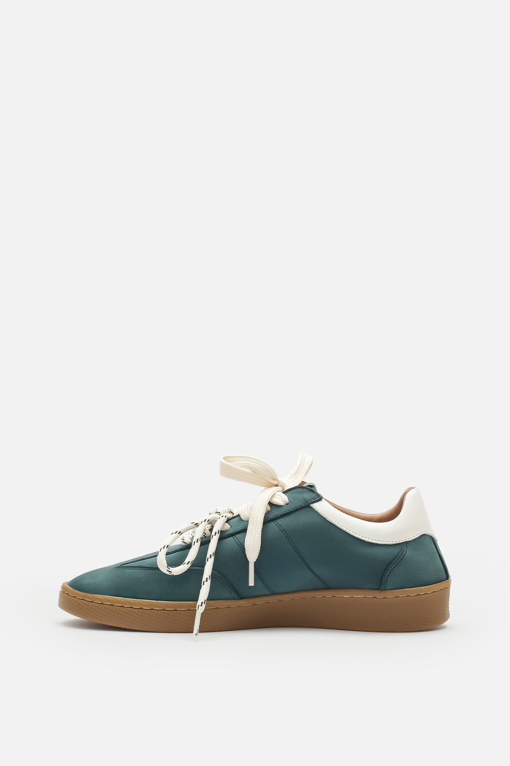 Nobrand Miu Court Hakiki Deri Petrol Yeşili Sneaker