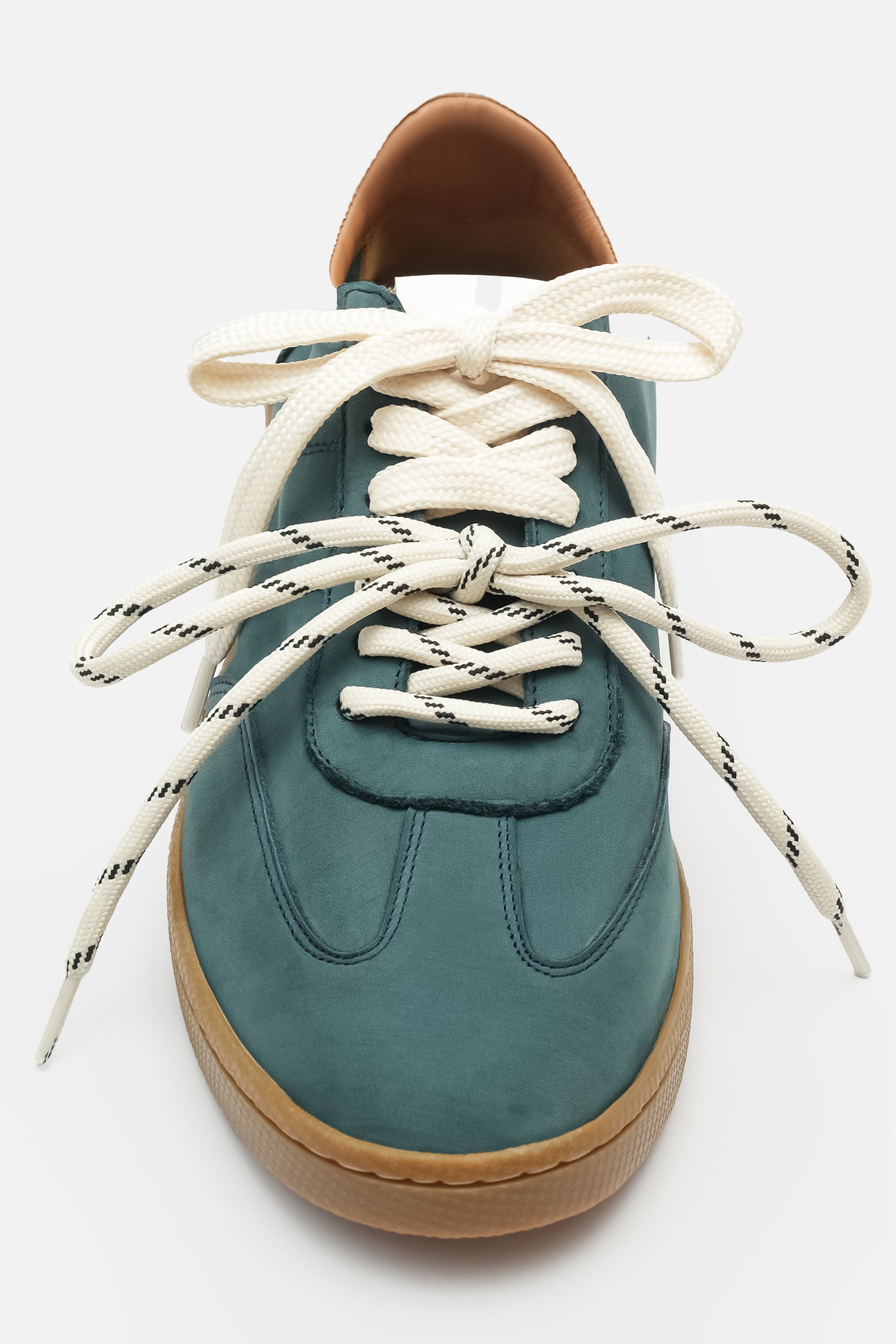 Nobrand Miu Court Hakiki Deri Petrol Yeşili Sneaker