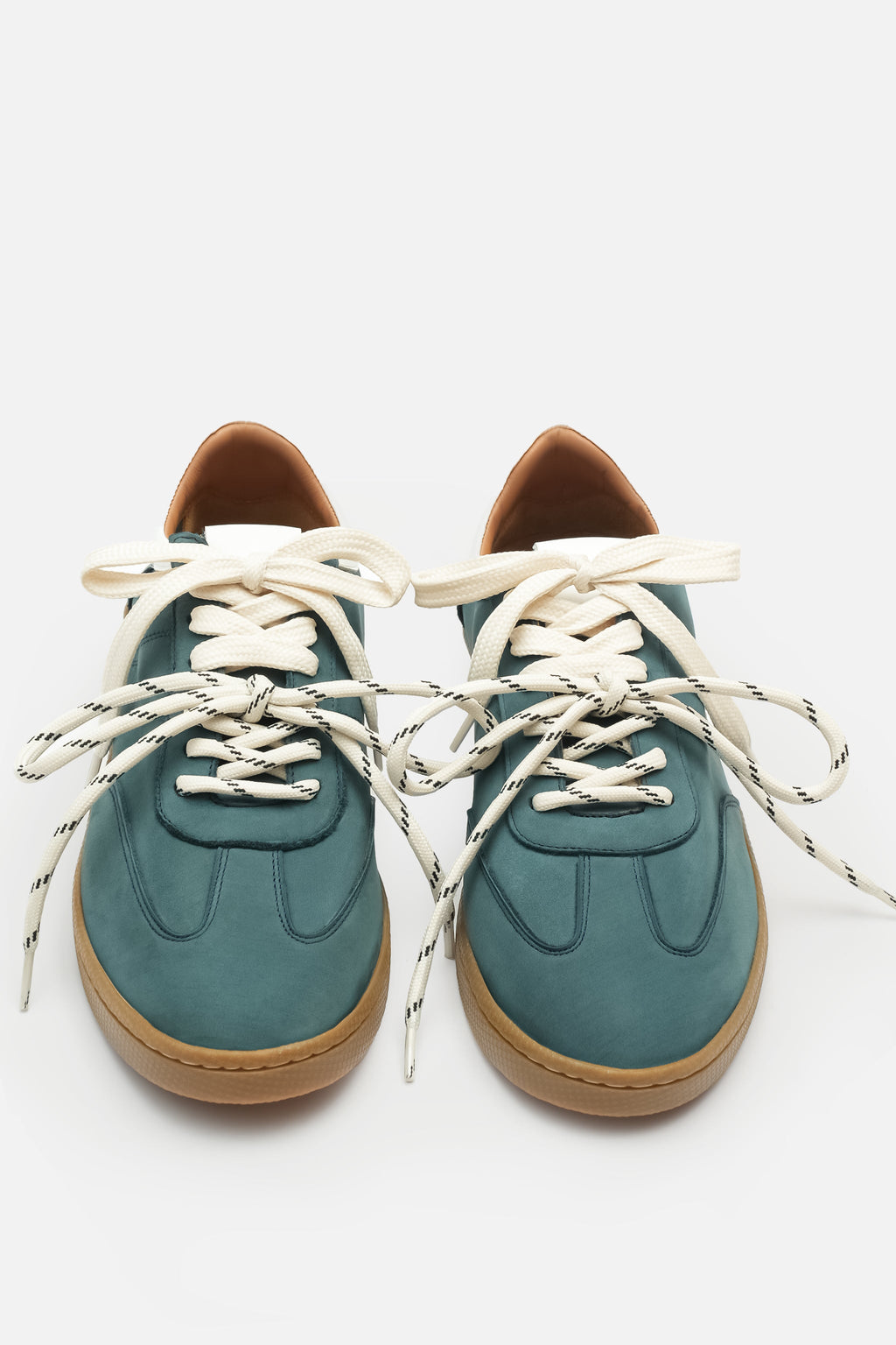 Nobrand Miu Court Hakiki Deri Petrol Yeşili Sneaker
