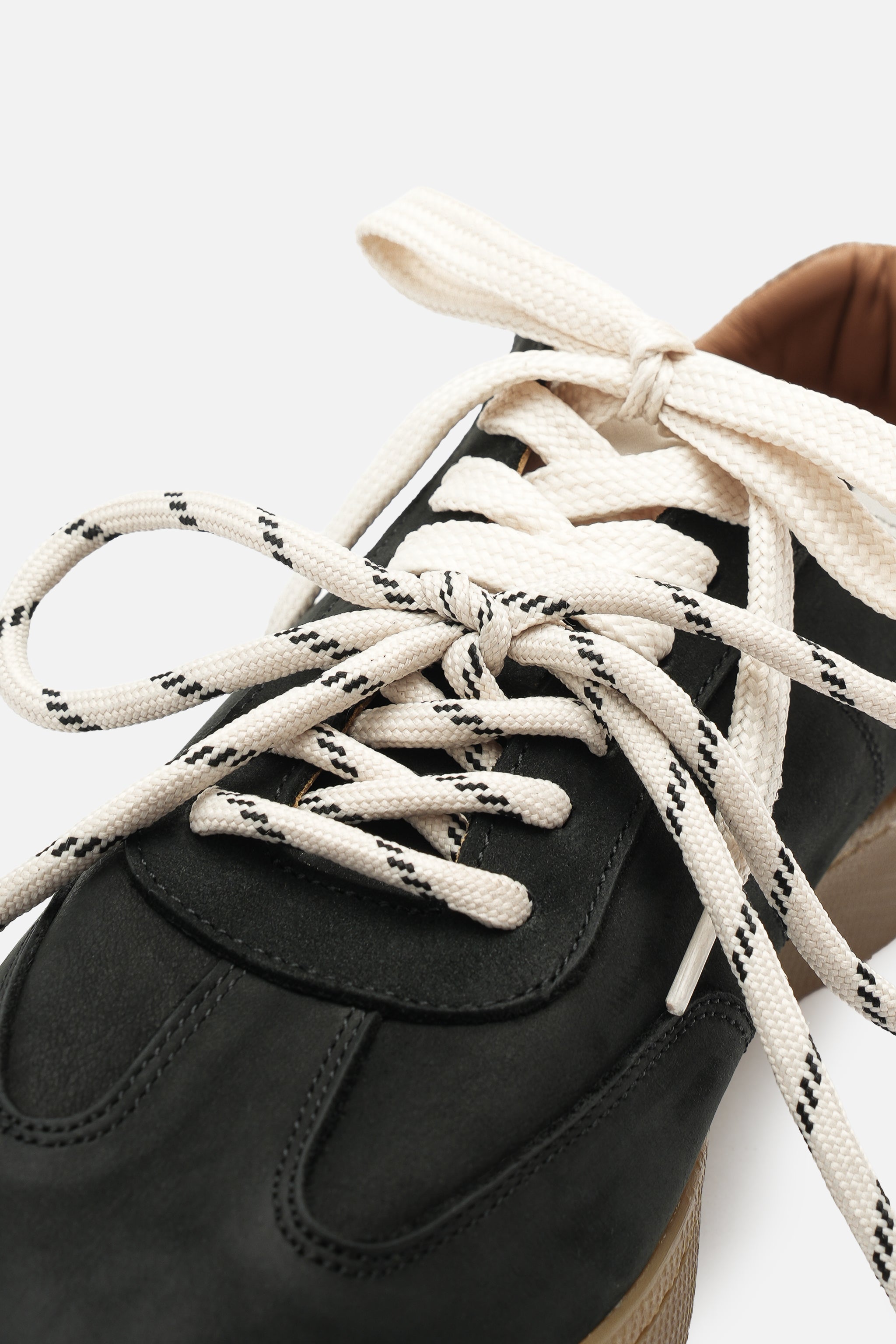 Nobrand Miu Court Hakiki Deri Siyah Sneaker