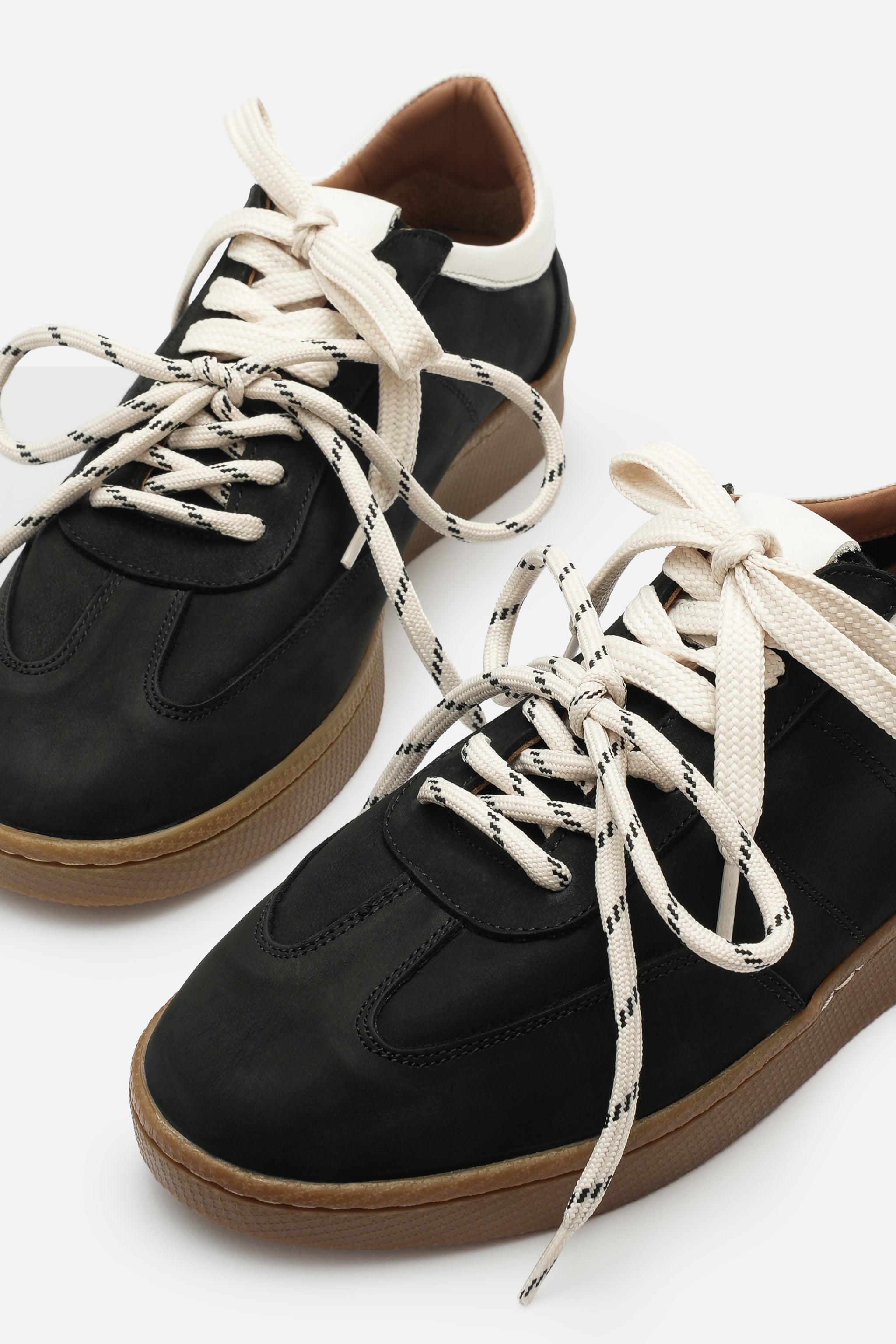 Nobrand Miu Court Hakiki Deri Siyah Sneaker