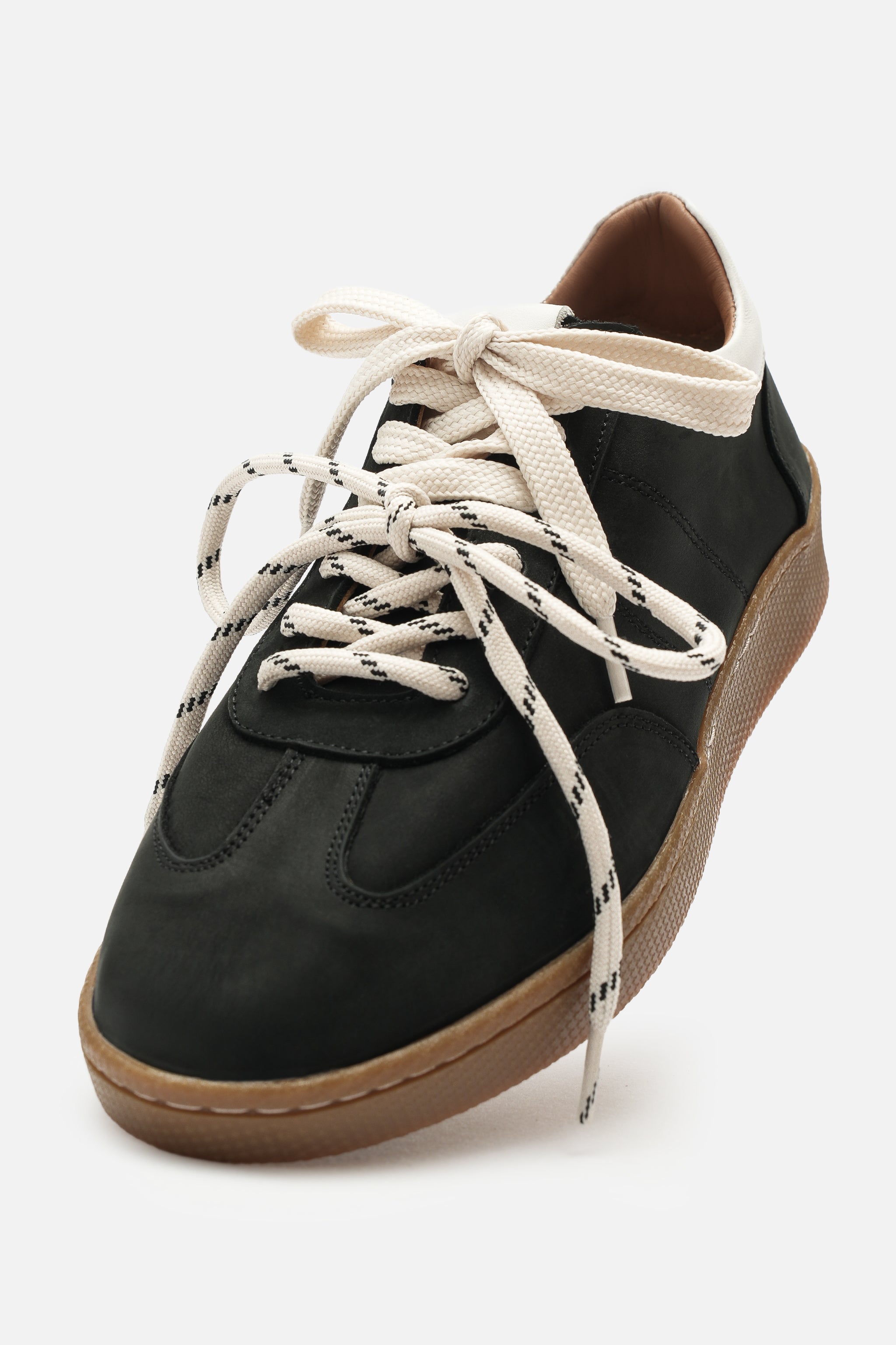 Nobrand Miu Court Hakiki Deri Siyah Sneaker