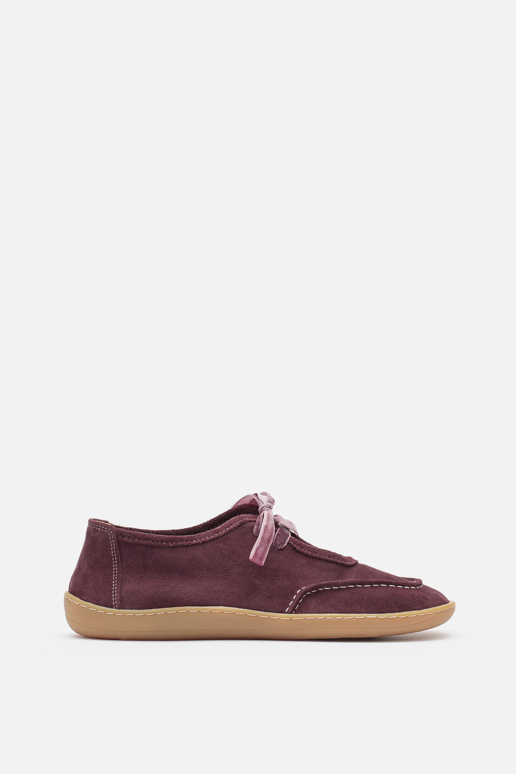 Nobrand Lune Ballet Barefoot Hakiki Süet Deri Bordo Babet