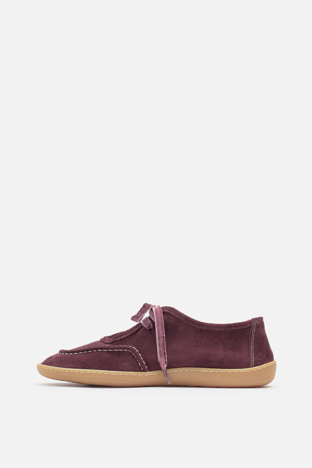 Nobrand Lune Ballet Barefoot Hakiki Süet Deri Bordo Babet