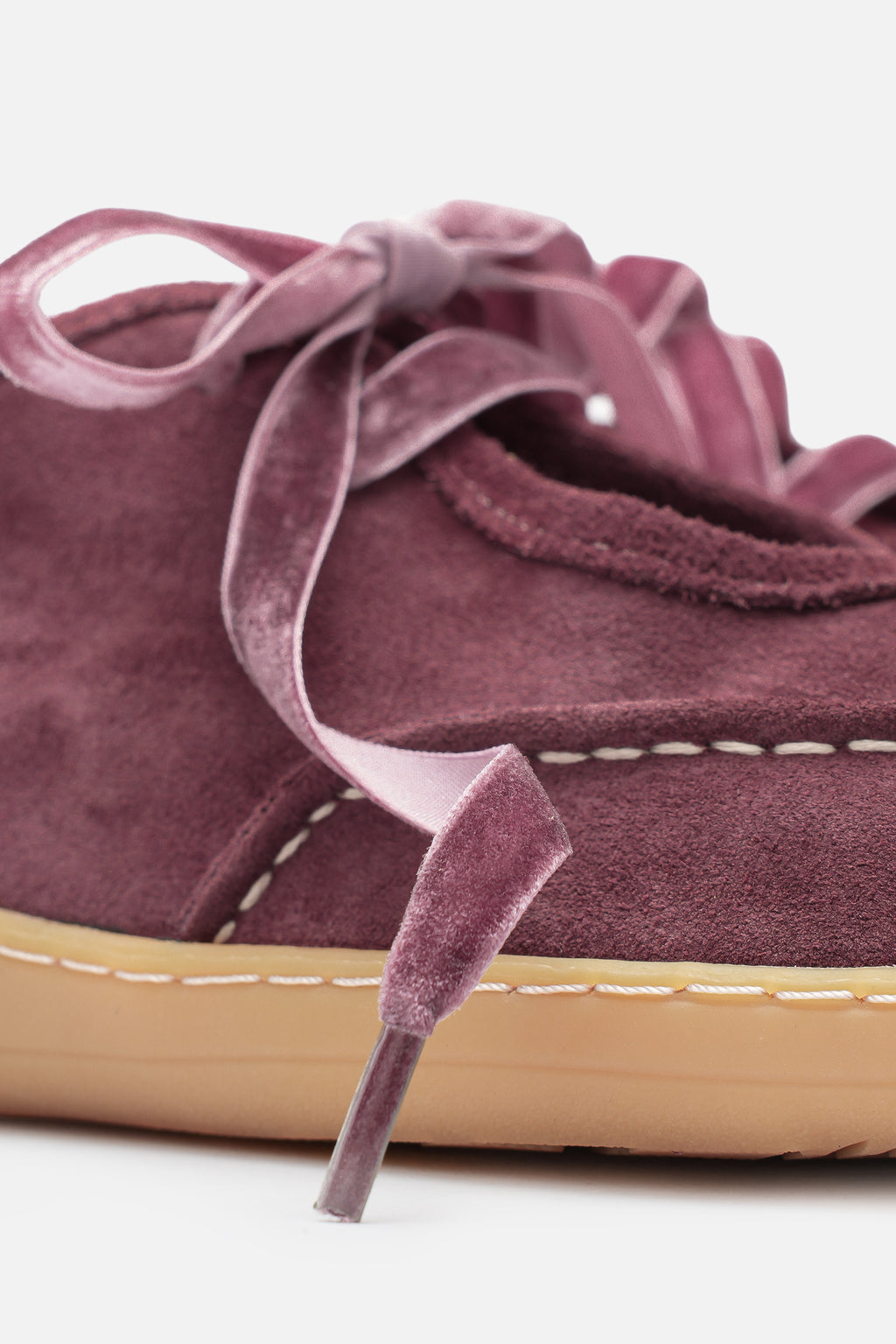 Nobrand Lune Ballet Barefoot Hakiki Süet Deri Bordo Babet