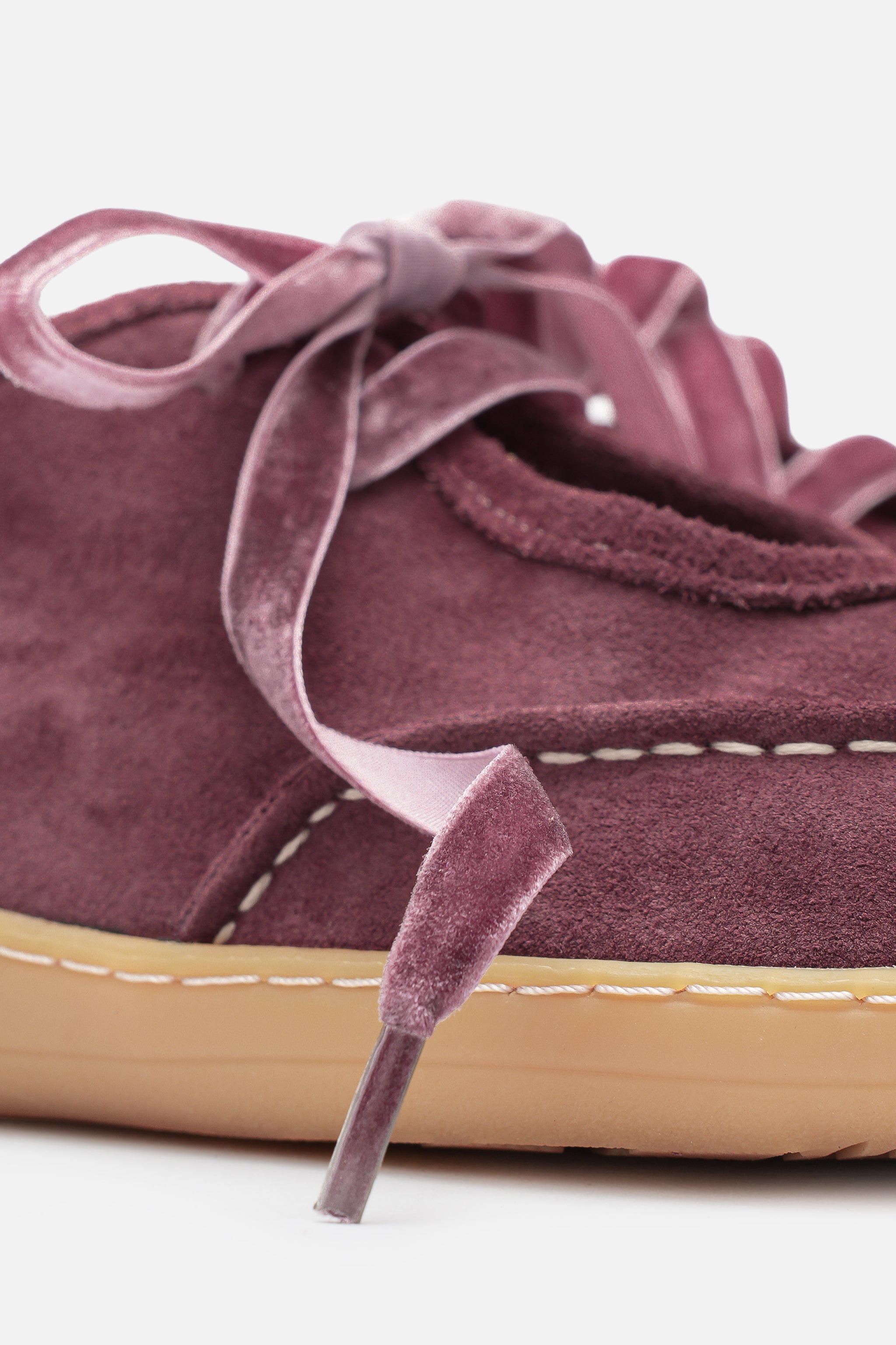 Nobrand Lune Ballet Barefoot Hakiki Süet Deri Bordo Babet