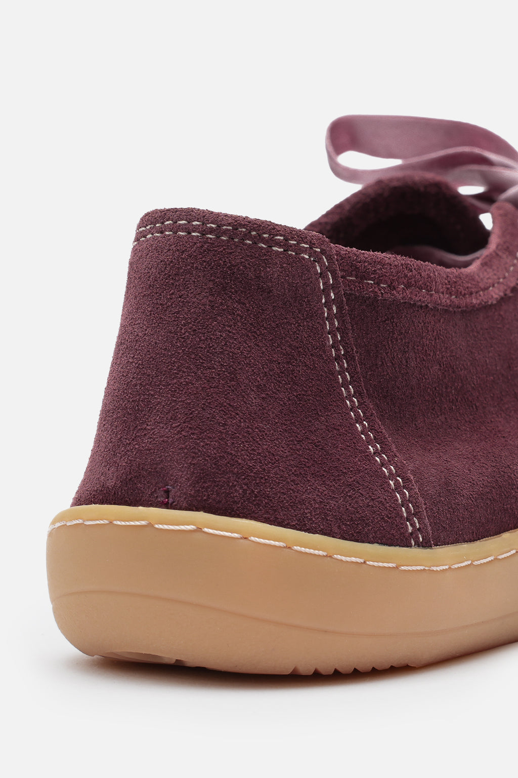 Nobrand Lune Ballet Barefoot Hakiki Süet Deri Bordo Babet