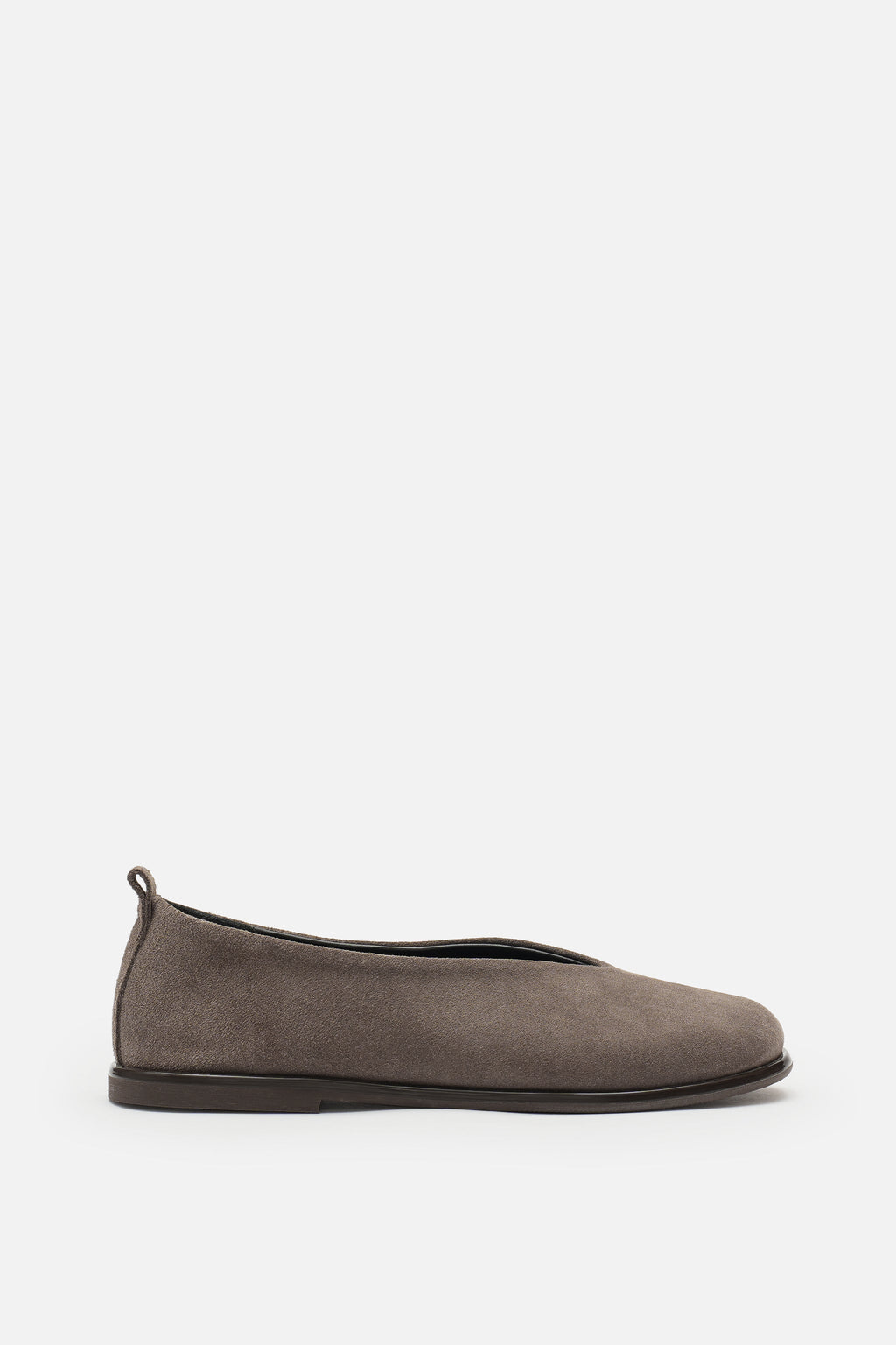 Nobrand Soft Ballet Hakiki Süet Deri Vizon Babet