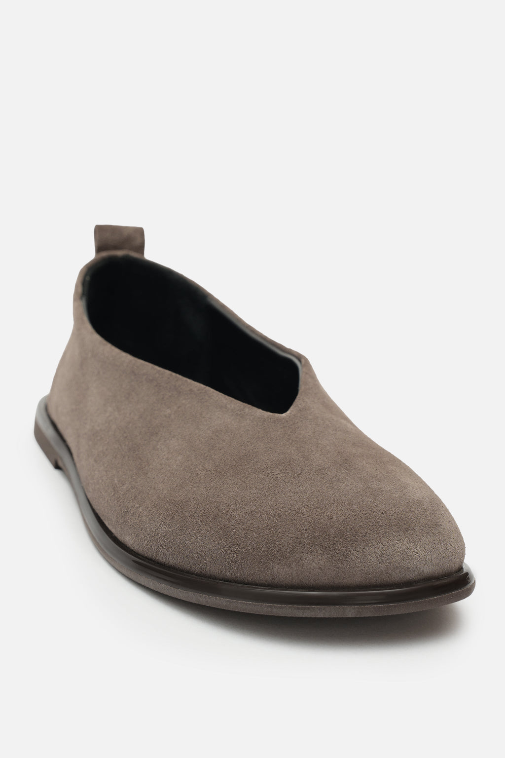 Nobrand Soft Ballet Hakiki Süet Deri Vizon Babet