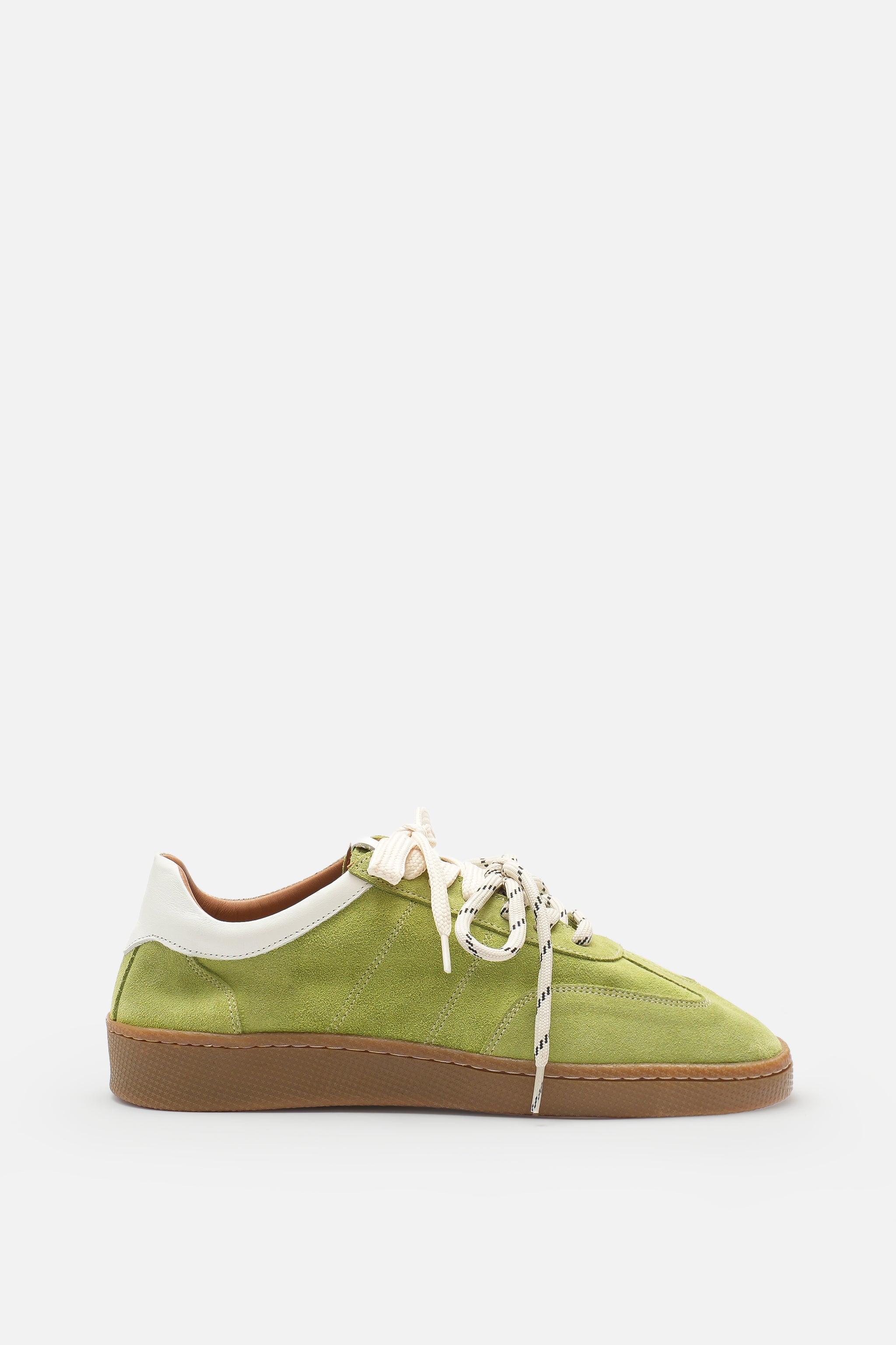 Nobrand Miu Court Hakiki Süet Deri Yağ Yeşili Sneaker