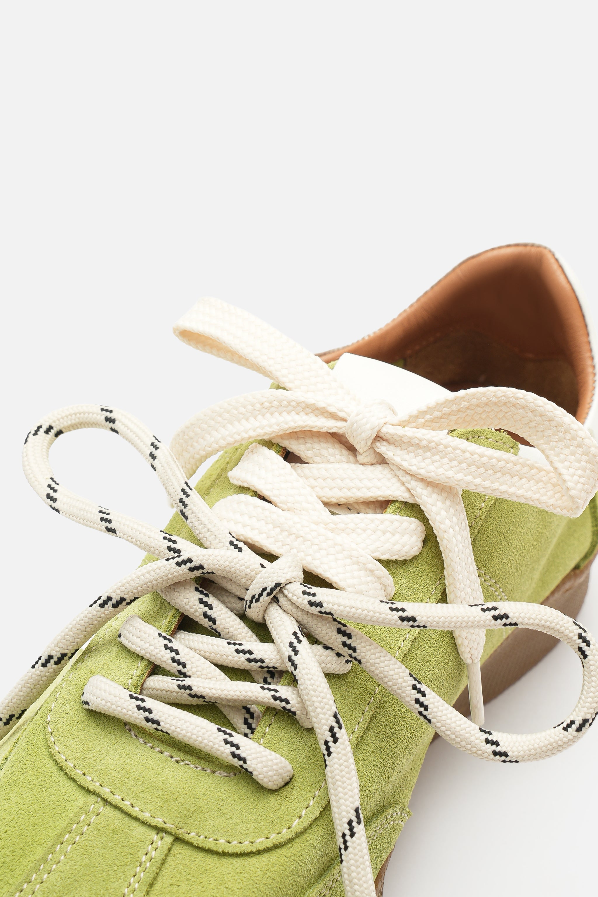 Nobrand Miu Court Hakiki Süet Deri Yağ Yeşili Sneaker