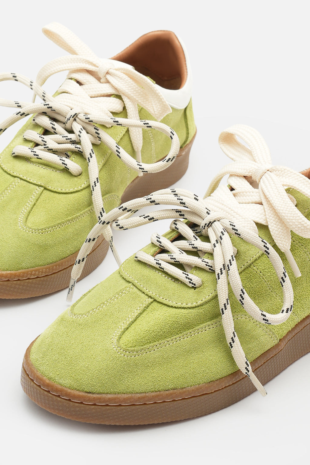 Nobrand Miu Court Hakiki Süet Deri Yağ Yeşili Sneaker